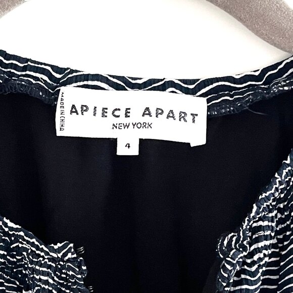 Apiece Apart Puebla Wabi Printed Silk-Crepe Mini Dress Size 4 - Picture 6 of 11